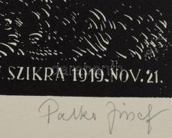 Palkó József (1919-2004): Kivégzések a Dömötör tanyán, Szikra, 1919. nov. 21. Linómetszet, papír, je...