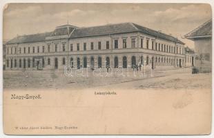 Nagyenyed, Aiud; Leányiskola, Fesztinger Dávid üzlete. Winkler János kiadása / girl school, shop (fl)