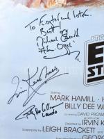 1993 Star Wars - The empire strikes back. Filmplakát számos autográf aláírással: Billy Dee Williams ...