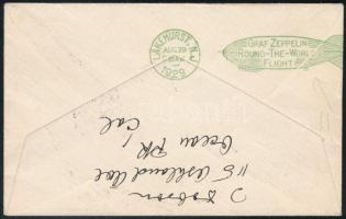 1929 Zeppelin világ körüli repülés levél alkalmi bélyegzésekkel / Round the world flight cover