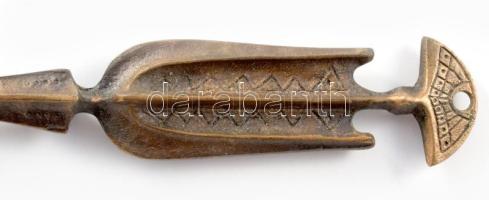 Papp Zoltán (1941-) négyrészes bronz falidísz. Jelzett, 36x22 cm