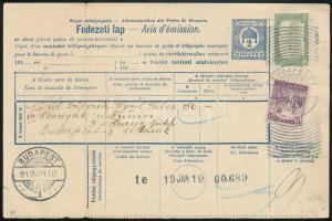 1919 Fedezeti lap / Avis d'emission