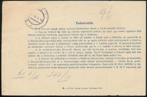 1919 Fedezeti lap / Avis d'emission