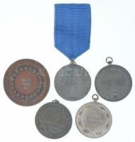 Szentesy Hiesz Géza (1896-1975) Vegyes, 5db-os díjérem tétel 1956-1989. között, közte Atlétika, Aszt...