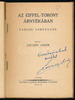 Lovassy Andor: Az Eiffel-torony árnyékában. Párizsi apróságok. A szerző, Lovassy Andor (1860-1924) e...