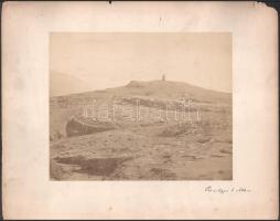 cca 1900 Athén környéke, kartonra kasírozott, feliratozott fotó, sérült karton, 20×25 cm