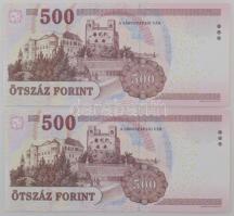 2013. 500Ft (2x) egyugrásos sorszámkövetők "ED 2324308, ED 2324310" T:AU