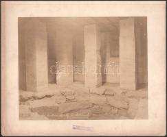 cca 1900 Sakkara, kartonra kasírozott, feliratozott fotó, 26×21 cm