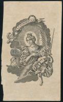 cca 1800 Szent Katalint ábrázoló rézmetszetű szentkép 10x16 cm