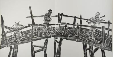 Willand, Detlef (1935-2022): Évtized, tíz pillanat (Dekade, zehn Augenblicke). 10 db fametszet, papí...