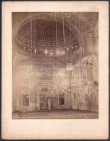 cca 1900 Kairó, Muhammad-Ali-mecset, kartonra kasírozott, feliratozott fotó, 26×21 cm