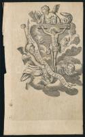 cca 1800 Jézust ábrázoló rézmetszetű szentkép 10x16 cm