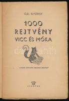 Gál György: 1000 rejtvény, vicc és móka. Aesopus rejtvénykönyv. Szűr-Szabó József rajzaival. Bp., 19...