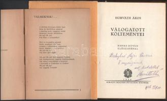 2 db dedikált verseskötet: Radó Ernő: Valakiknek. - - versei az ellenállási mozgalom idejéből. Bp., ...