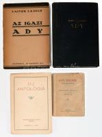 4 db könyv: Ady Endre élete és munkái. Biobibliografiai tanulmány. Összeáll.: Gulyás Pál. (1925); Hatvany Lajos: Ady a kortársak közt. Ady Endre levelei és levelek Ady Endréhez. (1928); Lajtor László: Az igazi Ady. (1934); Új Antologia. (1940). Változó állapotban.