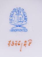 Herendi Apponyi mintás áttört porcleán kínáló. Kézzel festett, jelzett, hibátlan d: 10 cm