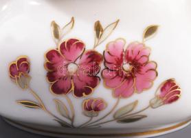 Zsolnay porcelán váza. Kézzel festett, jelzett, hibátlan d: 12 cm