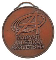 1998. "Magyar Atlétikai Szövetség / Magyar Köztársaság Atlétikai Bajnoksága - Ifj. Ügyességi CSB." kétoldalas bronzpatinázott fém díjérem füllel (46mm) T:XF