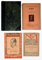 4 db Ady Endrével kapcsolatos kiadvány (közte egy kolligátum), változó állapotban