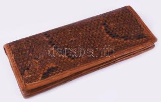 Kígyóbőr színháti táska, clutch 27x12 cm
