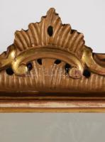 Barokk fa tükör és falikar pár. cca 18. sz vége - 19. sz. eleje, blondel, pótolt fózolt szélű 20. sz...