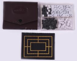 Retró úti sakk és malom játék készlet,