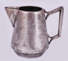 Jelzett alpakka tejkiöntő, monogramos, m: 8,5 cm