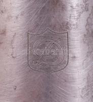 Jelzett alpakka tejkiöntő, monogramos, m: 8,5 cm