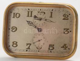 Longines art deco ébresztőóra. Kézi felhúzós, Cal 1965 szerkezet, működik 8x6 cm 4035335 sorszám. Egy mutató lejött, de visszatehető