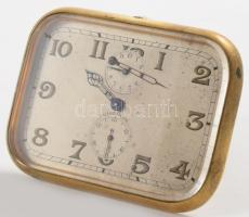 Longines art deco ébresztőóra. Kézi felhúzós, Cal 1965 szerkezet, működik 8x6 cm 4035335 sorszám. Eg...