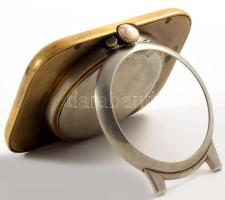 Longines art deco ébresztőóra. Kézi felhúzós, Cal 1965 szerkezet, működik 8x6 cm 4035335 sorszám. Eg...