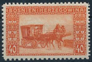 1906 40H bélyeg 10:12:9:10 vegyes fogazással