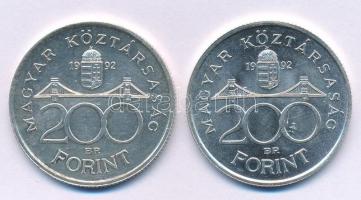 1992. 200Ft Ag "MNB" (2x) T:AU Adamo F13