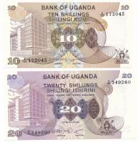 Uganda DN(1979) 10Sh + 20Sh T:UNC Uganda DN(1979) 10 Shillings + 20 Shillings C:UNC Krause P#11, P#12
