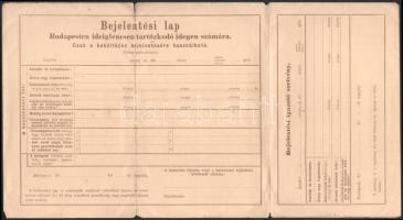1897 Használatlan teljes bejelentési lap / Unused PS-change of address form