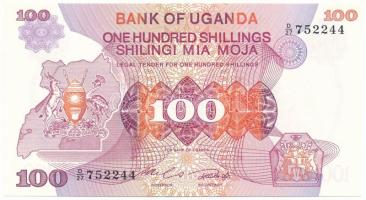 Uganda DN (1982) 100Sh "D/27 752244" T:UNC Uganda ND (1982) 100 Shillings "D/27 752244" C:UNC Krause P#19b