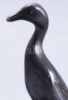 Marti Font francia szobrász. Kacsa szobor, fém, márvány, jelzett. 15 cm
