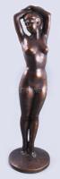 Oláh Sándor (1907-1983): Balerina akt. 1981, bronrozott epoxi, jelzett, 49 cm