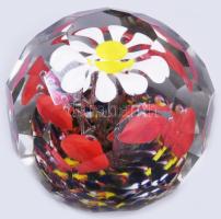 Levélnehezék, millefiori cseh 9 cm