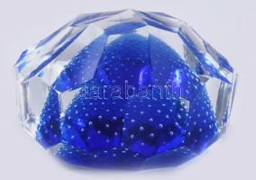 Levélnehezék, kék mintával 9 cm