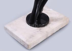 Kerényi Jenő (1908-1975): Táncosnő (Táncoló art deco nőalak), 1929-30 körül. zománcozott fém, jelzés...