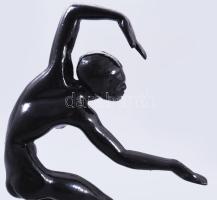 Kerényi Jenő (1908-1975): Táncosnő (Táncoló art deco nőalak), 1929-30 körül. zománcozott fém, jelzés...