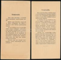 1910 2 db használatlan Posta takaréklap I-II típus / PS-postal saving cards, unused