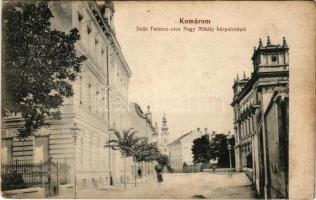 1913 Komárom, Komárno; Deák Ferenc utca, Nagy Mihály bérpalota. Laky Béla kiadása / street view, tenement palace (fl)