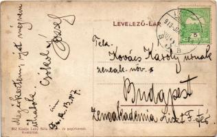 1913 Komárom, Komárno; Deák Ferenc utca, Nagy Mihály bérpalota. Laky Béla kiadása / street view, ten...