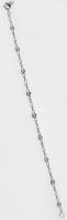 Ezüst(Ag) nefelejcsmintás karkötő, jelzett, h: 18 cm, nettó: 2,5 g