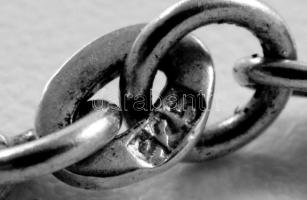 Ezüst(Ag) nefelejcsmintás karkötő, jelzett, h: 18 cm, nettó: 2,5 g