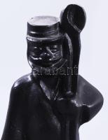 Öntőmunkás, vasmunkás. Öntöttvas, Karlskoga Bergsamnn öntöde / cast iron figurine of a foundry worke...