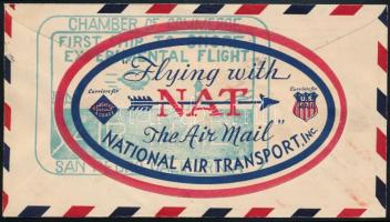 1931 Légi levél / Airmail cover "SAN PEDRO" - New York