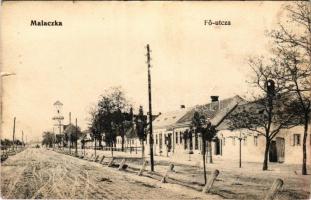 Malacka, Malacky; Fő utca, templom / main street, church (felületi sérülés / surface damage)